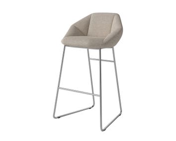 Bolia-Kimono-Bar-Chair-H76-Memory-Beige-Chrome-Steel