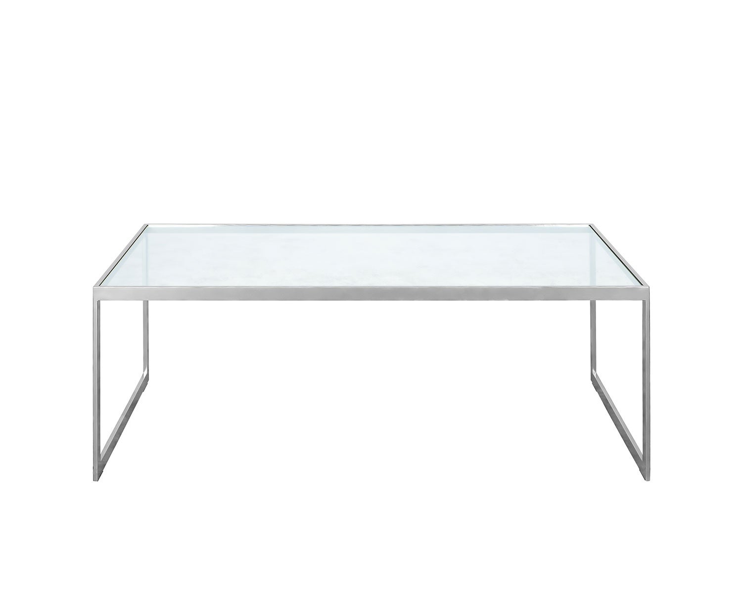 Square Soffbord Silvergrå / Glas