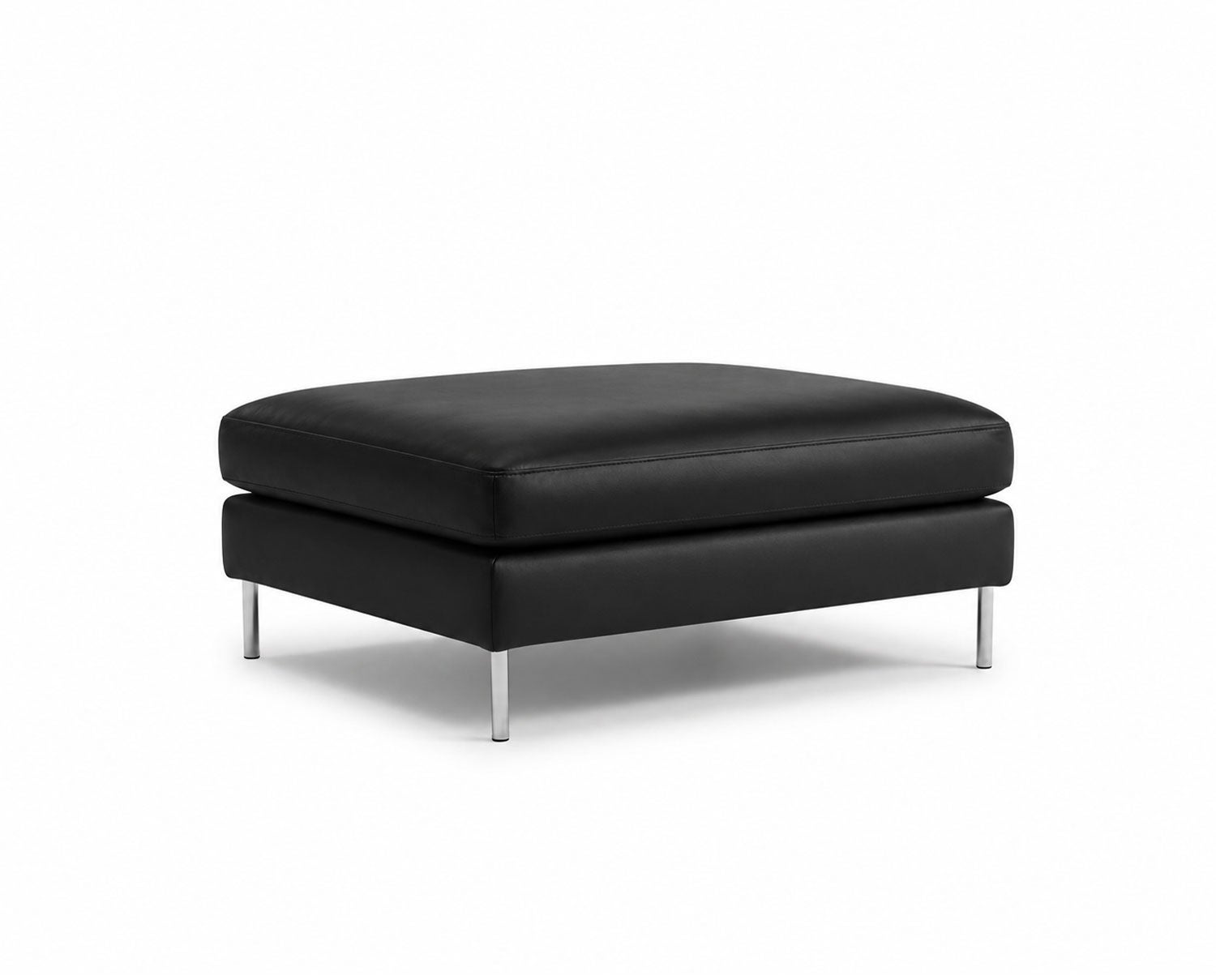Sits-Impulse-Footstool-Leather-Chrome-Legs