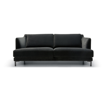 Vera soffa 2-sits i tyg Classic Velvet 6 anthracite och ben i black chrome