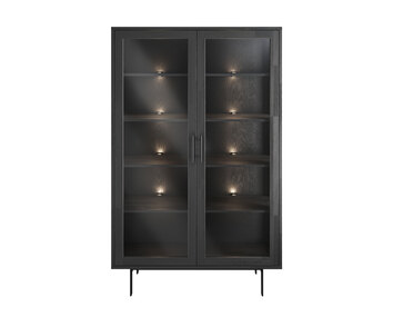 Gala Vitrinskåp | Lågt i svartbestad ask