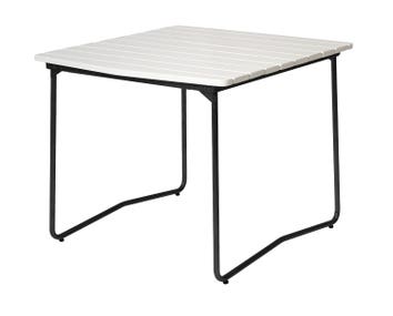 Bord B31 84 i vitlackad ek med svart stativ