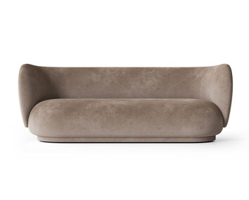 Rico Soffa 3-sits i tyget Faded Velvet Beige