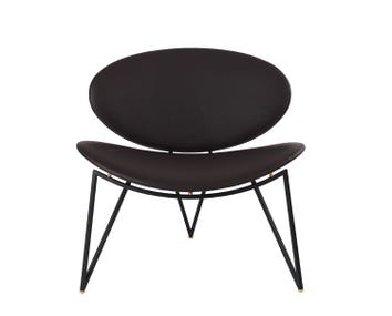 Semper Loungefåtölj | Svart/ Javabrun