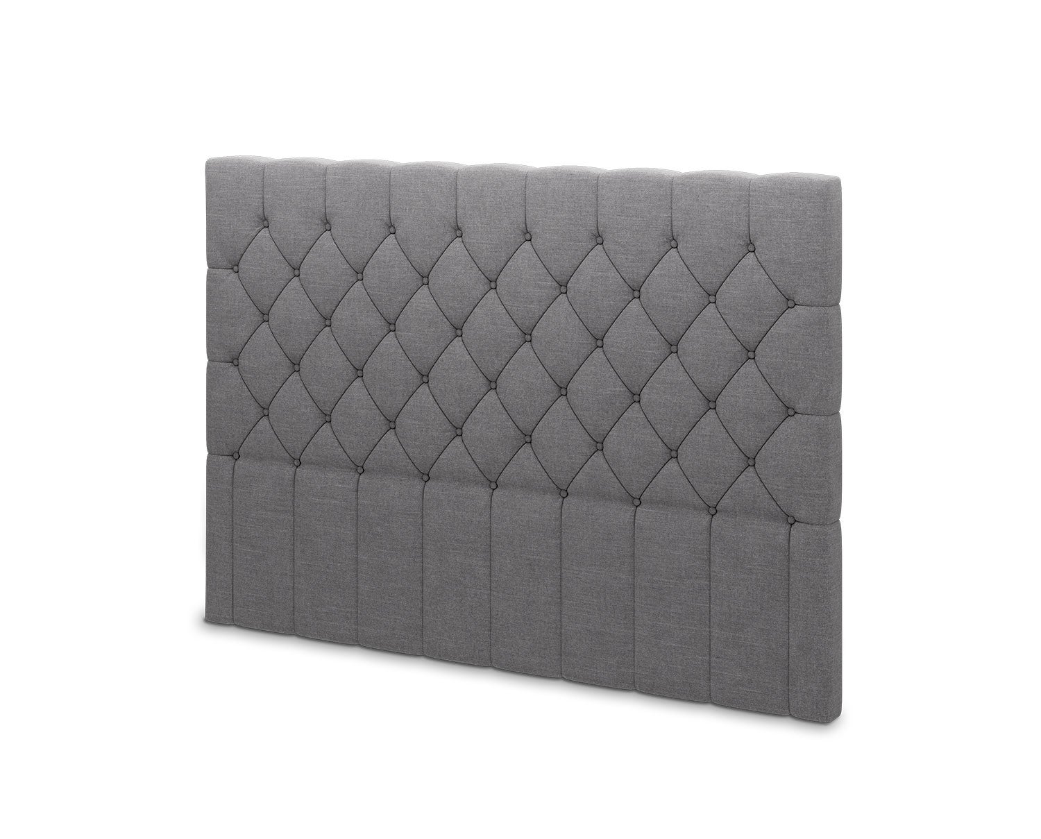 Knappad gavel i tyget Finja Ljusgrå