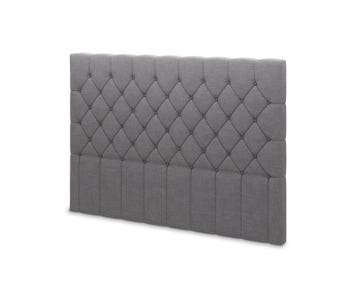 Knappad gavel i tyget Finja Ljusgrå