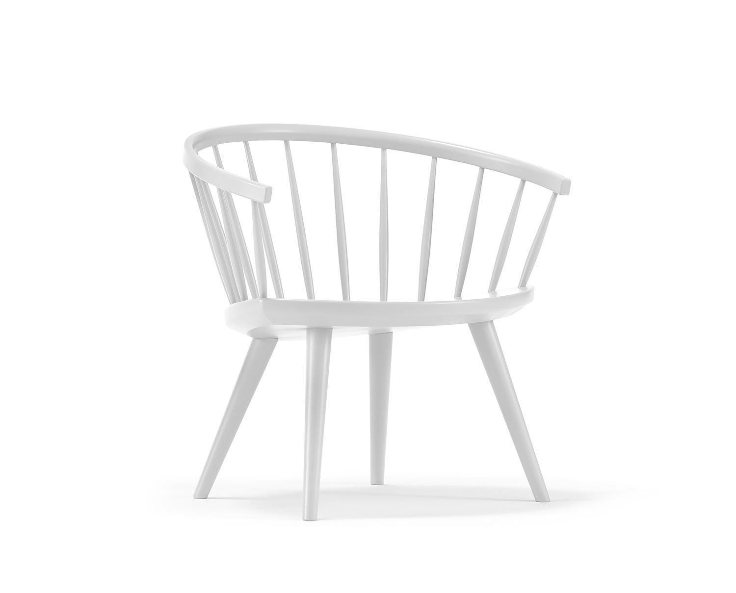 Arka loungestol i björk, vit 21 | StolAB