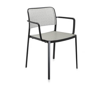 Audrey Karmstol Svart Ljusgrå