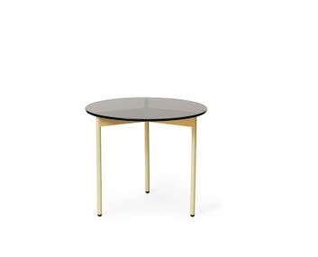 fromabove-sidetable-steel-butteryellow-smokedglass-52cm-warm-nordic