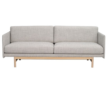 Hammond 3-sits soffa, grått tyg med vitpigmenterad ek | Rowico