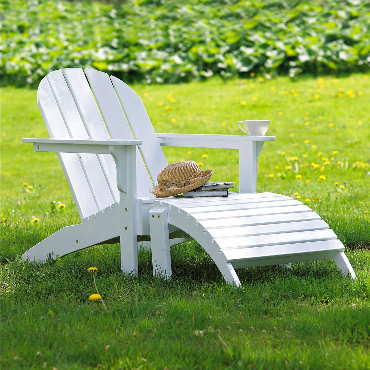 Adirondack Solstol Vit Mahogny