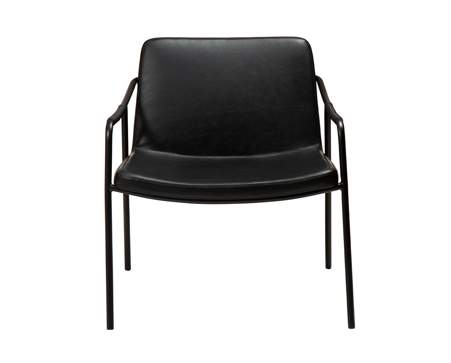 Boto Loungefåtölj i svart konstläder