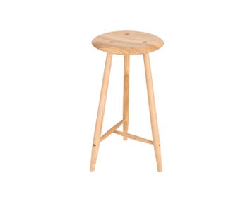 Blanc Barpall i naturoljad ek med sitthöjd 65 centimeter