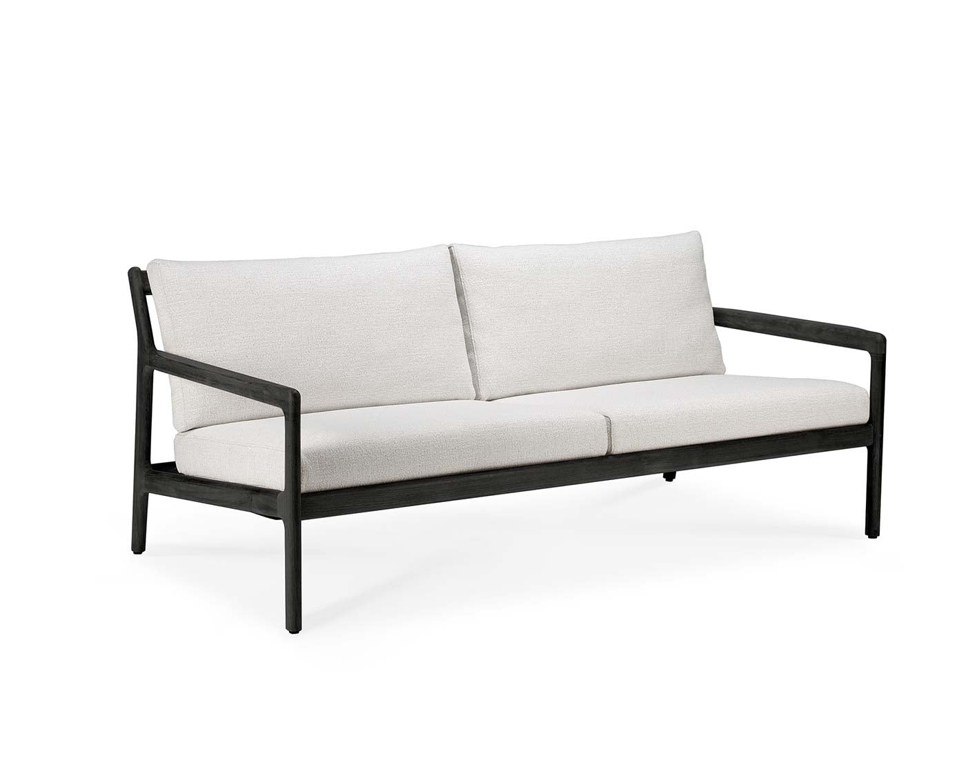 Jack utomhussoffa till din uteplats! Tillverkad i svartbetsad teak med dynor i Offwhite från Ethnicraft.