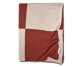 Square pläd från Classic Collection i färg terracotta