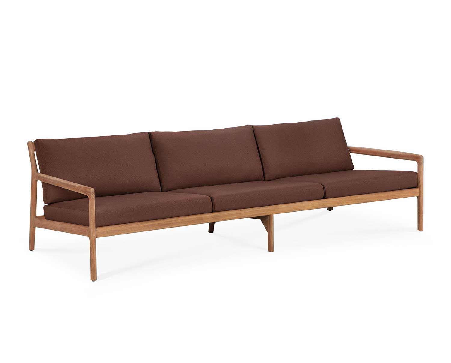 Ethnicraft-Jack-Outdoor-Sofa-3S-Teak-Burgundy