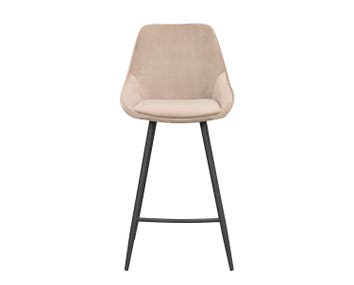 Sierra barstol beige sammet | Rowico