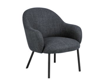 Spencer Loungefåtölj i tyget Basel Mörkgrå