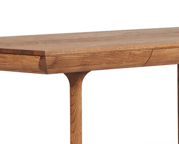 Detaljbild låda, Rúna matbord 180 Teakoljad ek