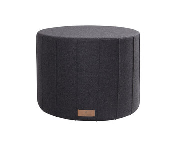 Anja ullpuff 50x40 rund i färg svart från Shepherd