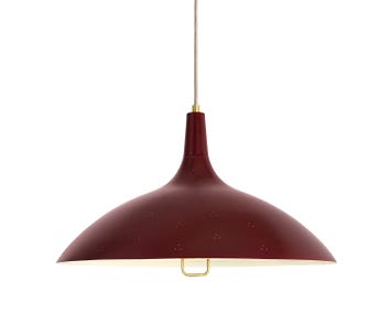 1965 Pendel | Mässing, Röd