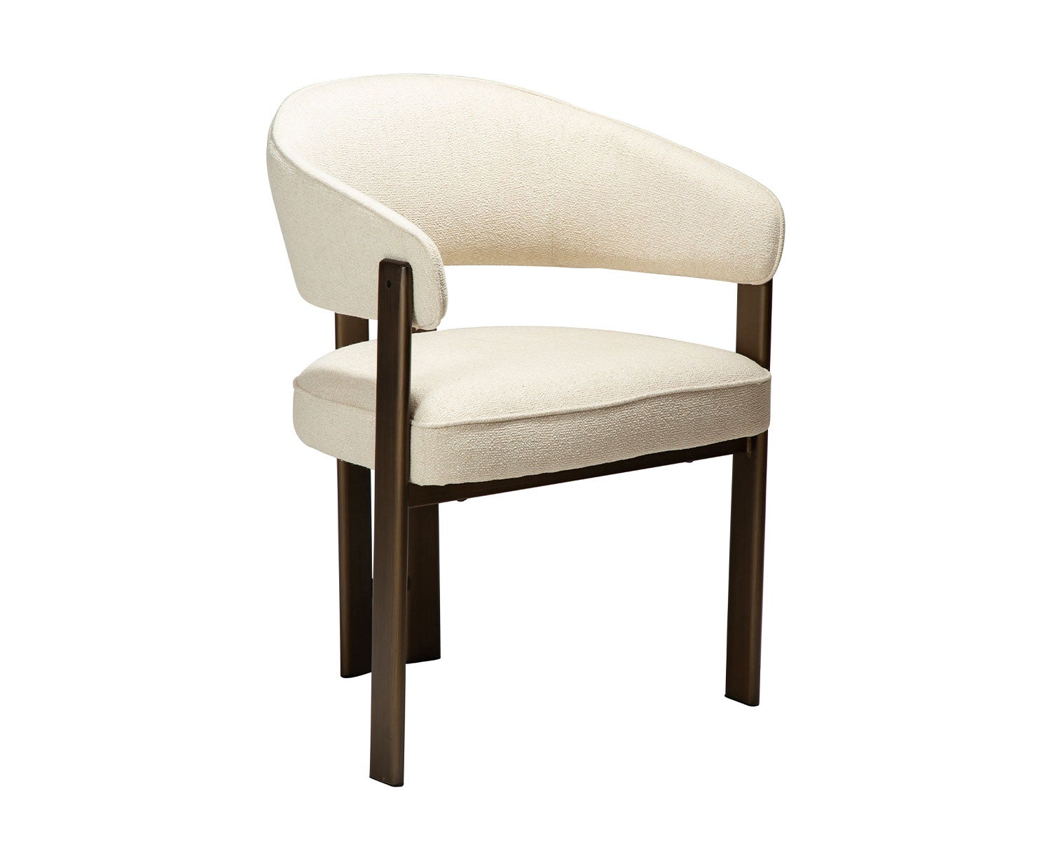 Duct Karmstol | Simply Beige Bouclé/Antique Brass