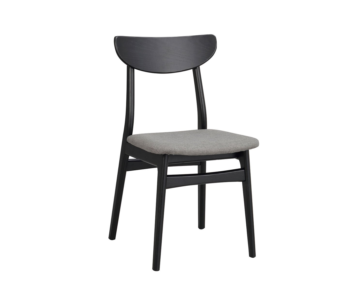 Rodham Stol | Svart ek, mörkgrått
