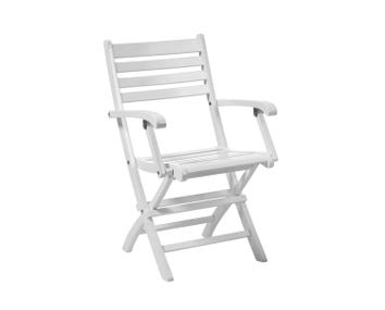 York Fällstol Vit Mahogny