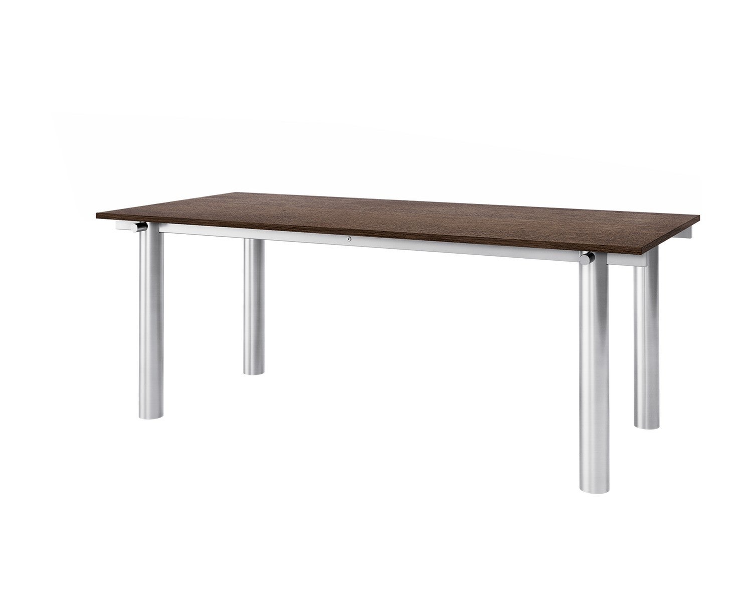 Ferm-Living-Atura-Matbord-200x90-Brushed-Steel-Dark-Stained-Oak-2c