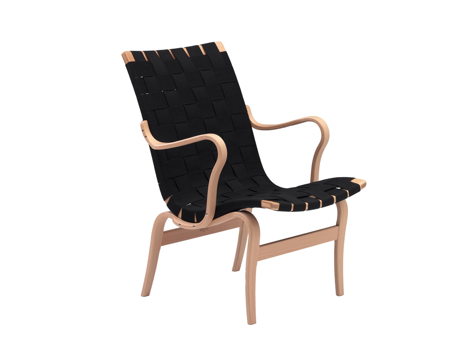 Eva Fåtölj Låg Bok Flätad Linnegjord