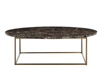 Circle Soffbord Ø100 centimeter Brun Marmor