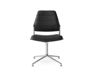 Vipp-454-Swivel-Chair-Black-Leather-Gliders