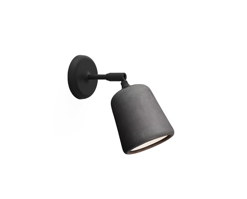 Material Vägglampa Mörkgrå Betong