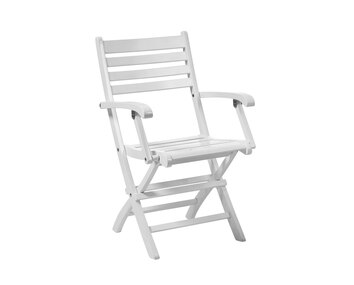 York Fällstol Vit Mahogny