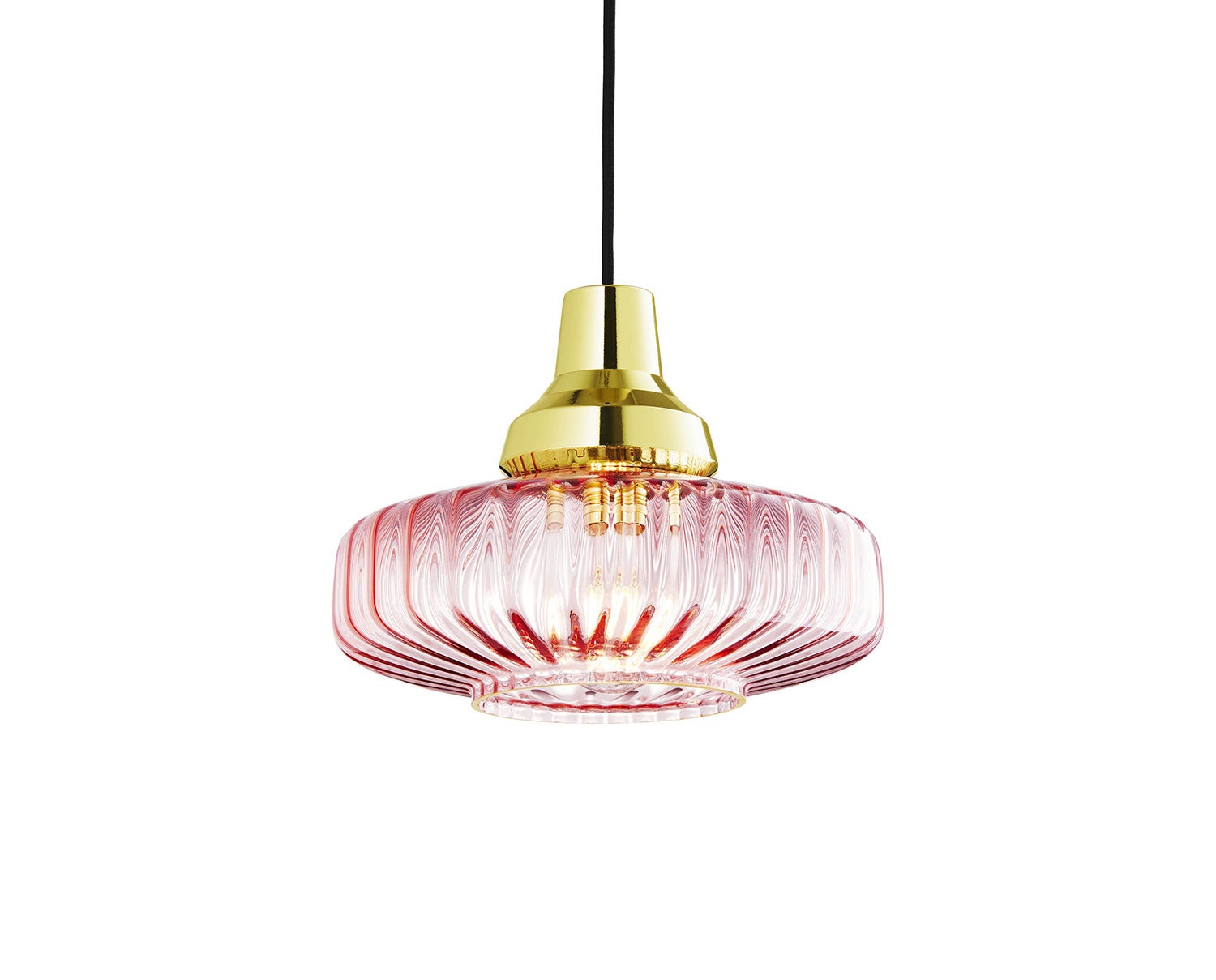New wave pendel guld rose