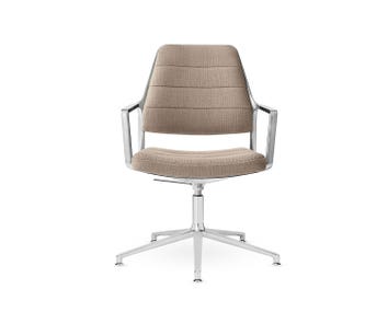 Vipp-455-Plus-Swivel-Chair-Dark-Sand-Textile-Gliders