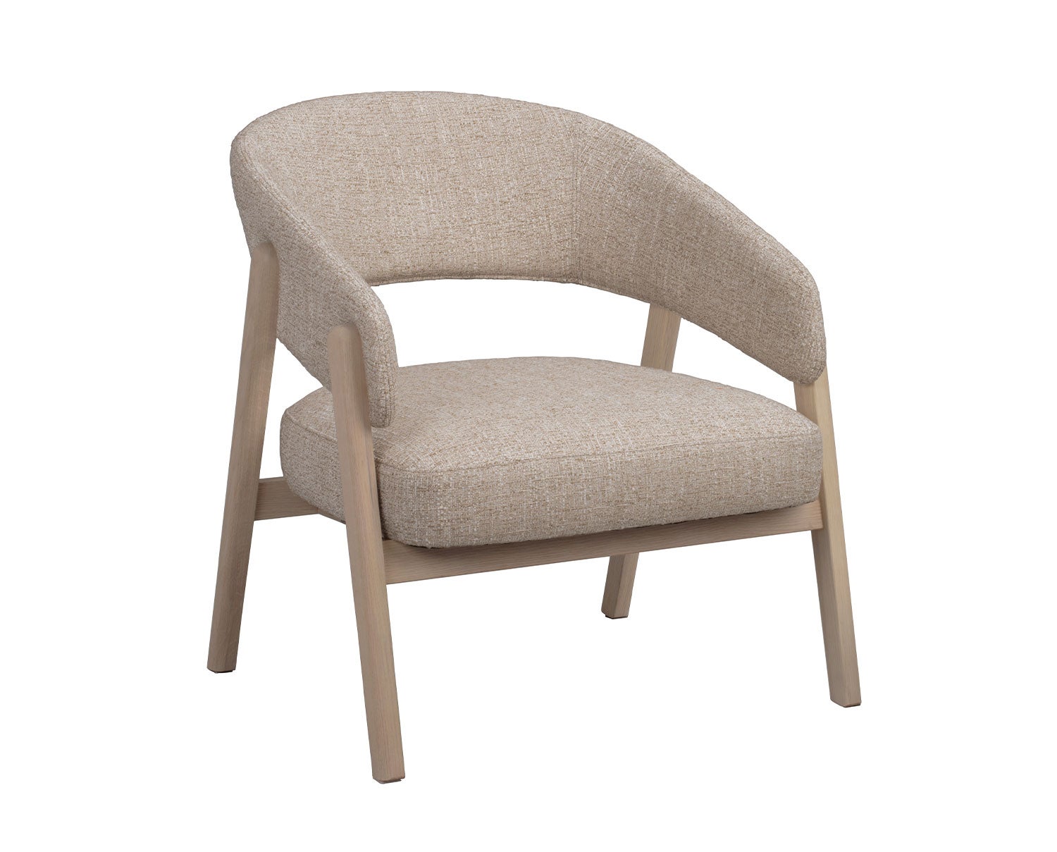Barnaby Loungestol | Ljusbeige/Vitpigmenterad Ek