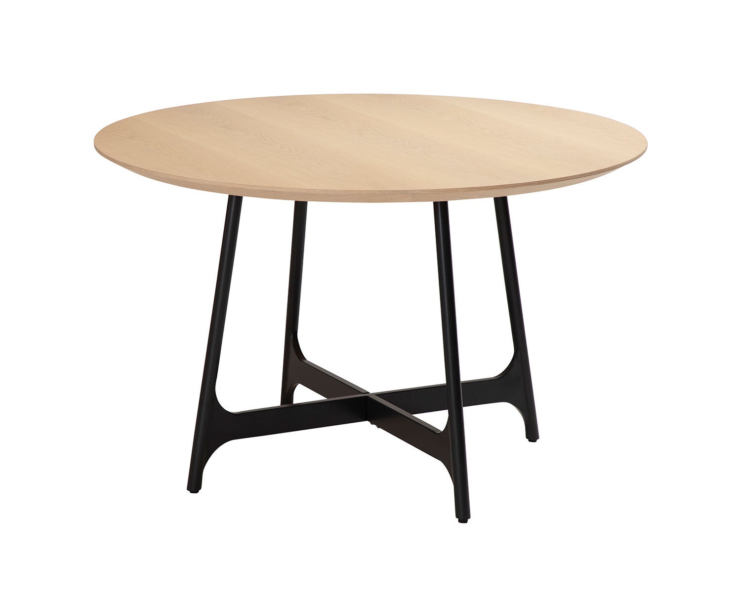 Ooid Matbord Runt Vitpigmenterad Ek