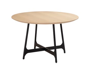 Ooid Matbord Runt Vitpigmenterad Ek