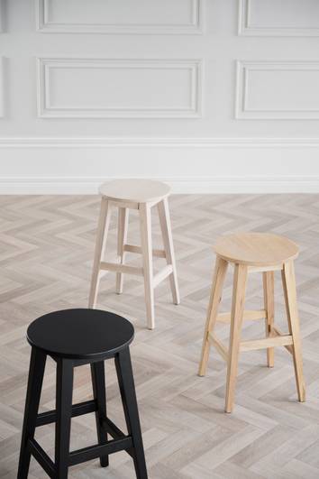 Austin barpallar i svart, ek och vitpigmenterad ek