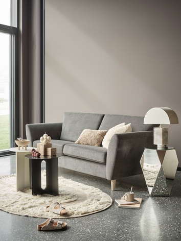 Olivia Soffa 3-sits i ljust vardagsrum