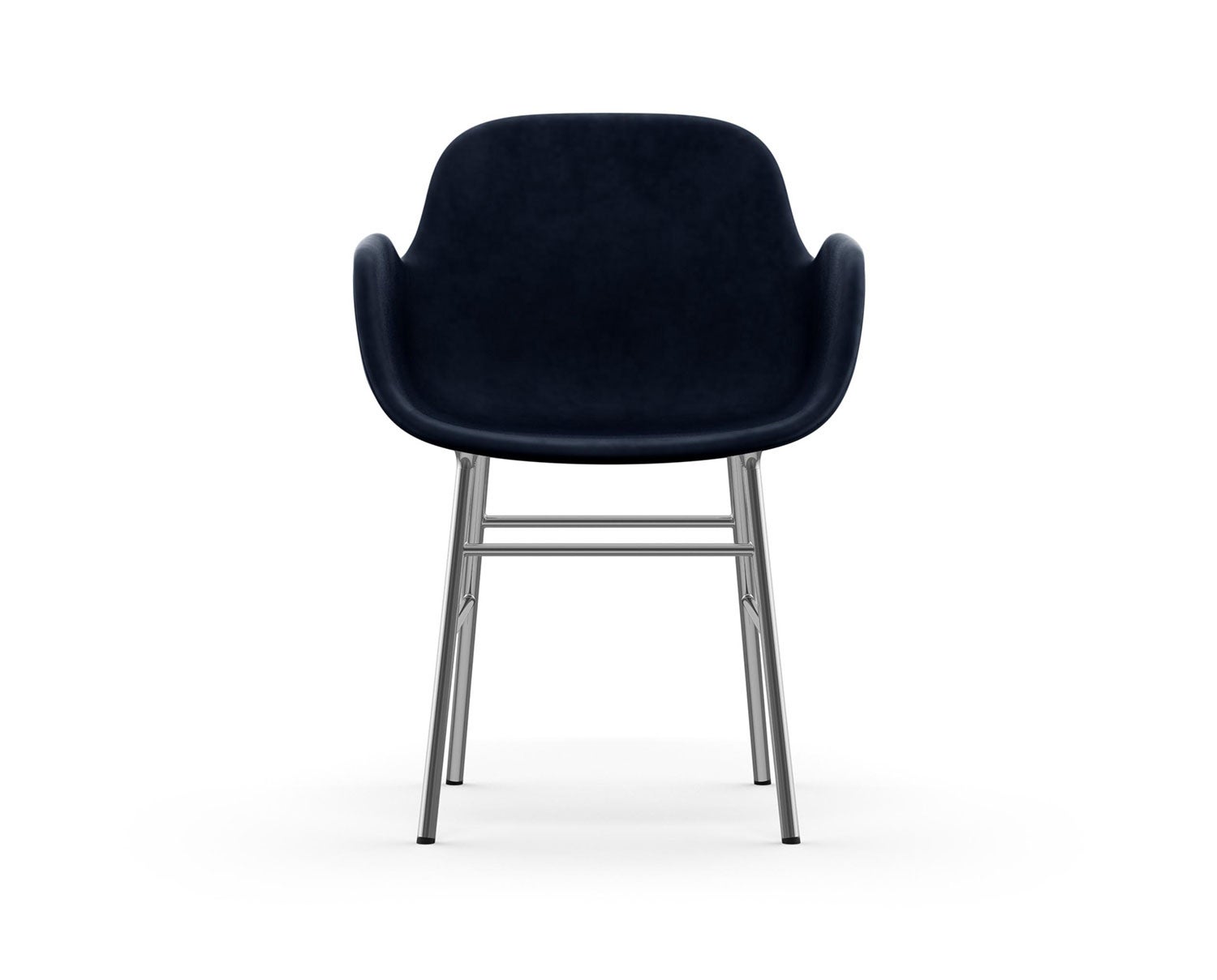 Form Karmstol Klädd i tyget City Velvet med ben i krom