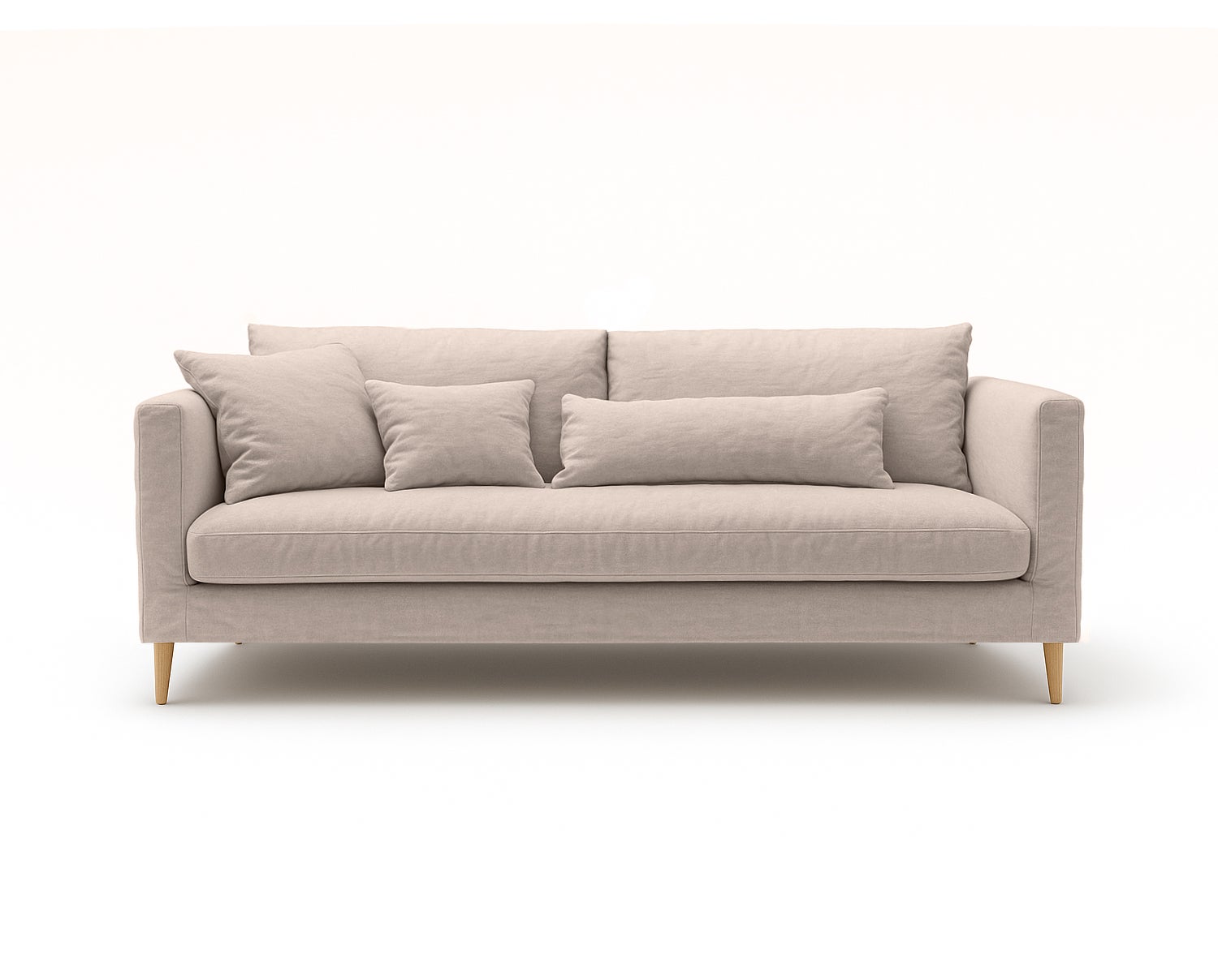 SIts Lill soffa 2-sits i tyg Caleido 3790 Light beige och ekben