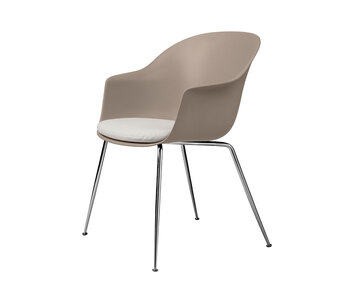 Bat Stol Plast med kudde, Conic Metallben