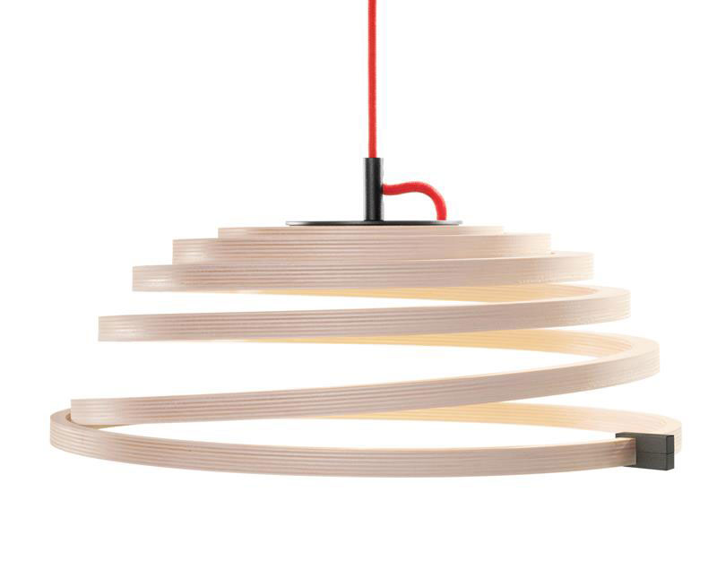 Aspiro 8000 Lampa Naturbjörk Röd Kabel