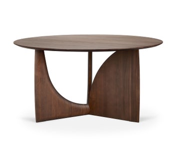 Geometric-Runt-Matbord-Teak