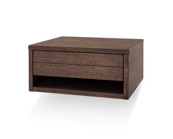 Trace Vägghängt Sängbord | Rökbetsad Ek