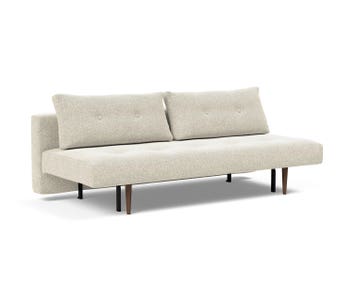 Recast Plus Bäddsoffa med mörka träben i tyget 357 Taura Off-White