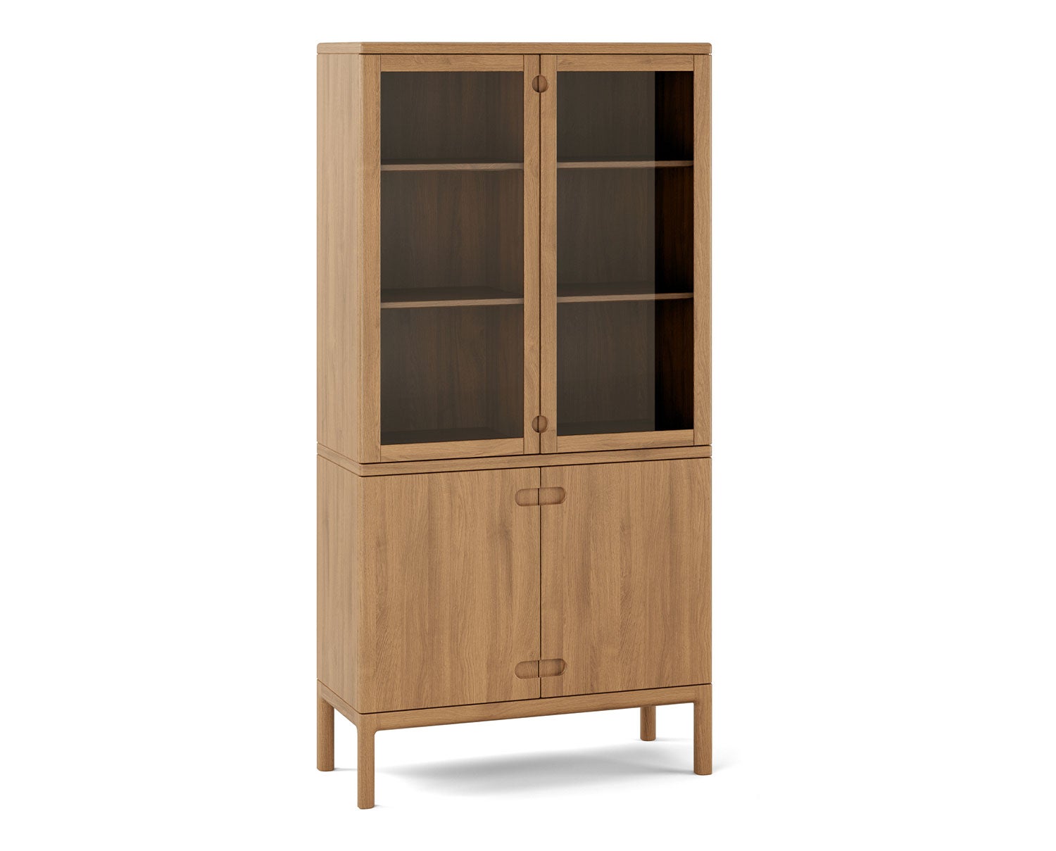 Prio Vitrinskåp i massiv ek i naturolja