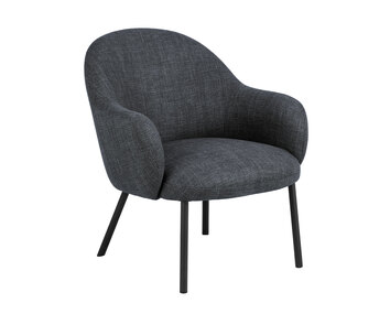 Spencer Loungefåtölj i tyget Basel Mörkgrå